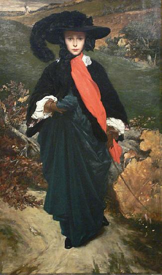 Frederick Leighton Portrait of May Sartoris Norge oil painting art